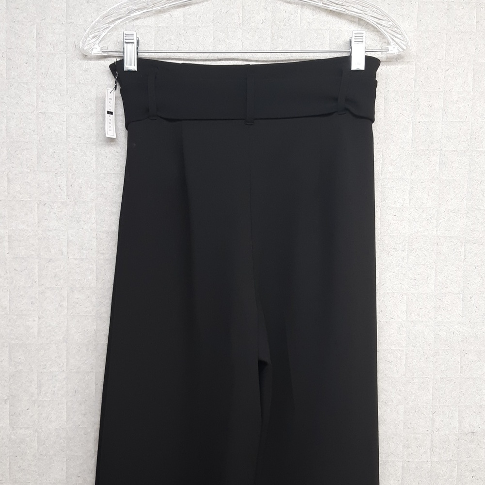 Leith High Waisted Belted Black Trousers - NWT - Picture 5 of 8